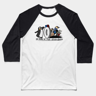 10 Years of Tug the Penguin! Baseball T-Shirt